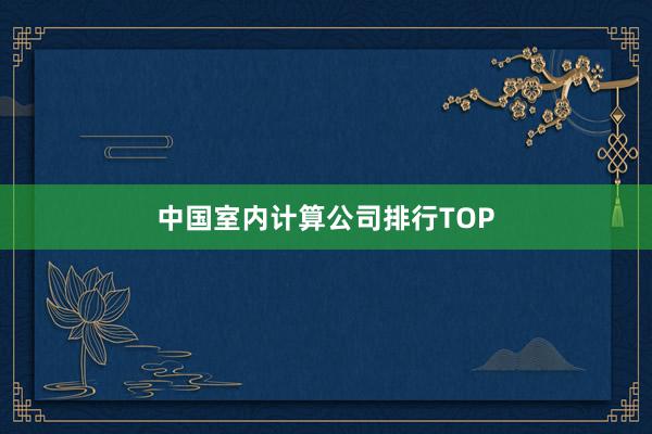 中国室内计算公司排行TOP